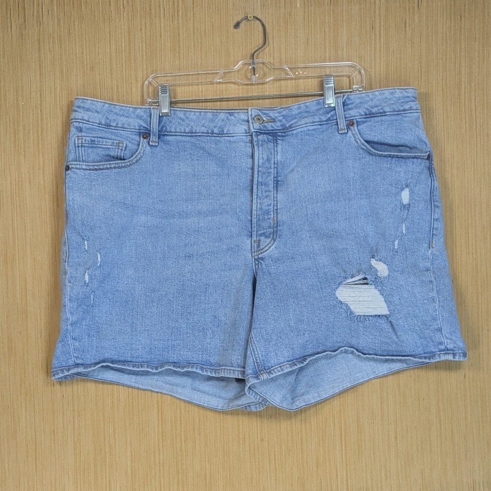 Old Navy OG High Rise‎ Straight Distressed Denim Jean Shorts Casual Women's 22